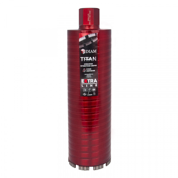 Сверло алмазное сегментное САСС 62x450х4x1,1/4UNC Extra Line Titan DIAM