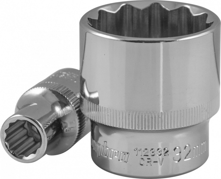 Головка торцевая 12-гранная 1/2"DR 27 мм 112327 OMBRA